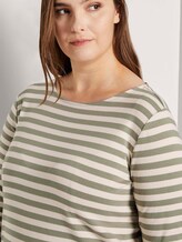 Gestreiftes Langarmshirt - Frauen - green sand stripe Gestreiftes Langarmshirt - Frauen - green sand stripe - 9 - My True Me