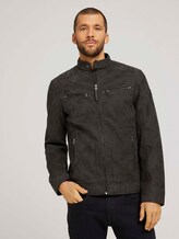 Bikerjacke aus Velours - Männer - Black Bikerjacke aus Velours - Männer - Black - 1 - TOM TAILOR