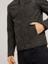 Bikerjacke aus Velours - Männer - Black Bikerjacke aus Velours - Männer - Black - 10 - TOM TAILOR