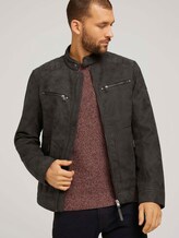 Bikerjacke aus Velours - Männer - Black Bikerjacke aus Velours - Männer - Black - 5 - TOM TAILOR