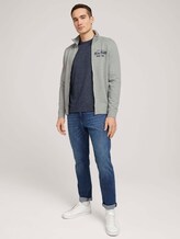 Sweatjacke mit Print - Männer - Middle Grey Melange Sweatjacke mit Print - Männer - Middle Grey Melange - 3 - TOM TAILOR