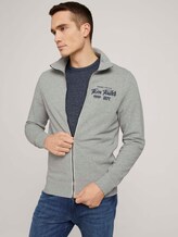 Sweatjacke mit Print - Männer - Middle Grey Melange Sweatjacke mit Print - Männer - Middle Grey Melange - 5 - TOM TAILOR