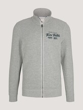 Sweatjacke mit Print - Männer - Middle Grey Melange Sweatjacke mit Print - Männer - Middle Grey Melange - 7 - TOM TAILOR