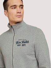 Sweatjacke mit Print - Männer - Middle Grey Melange Sweatjacke mit Print - Männer - Middle Grey Melange - 9 - TOM TAILOR