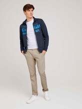 Sweatjacke mit Print - Männer - sky captain blue white melange Sweatjacke mit Print - Männer - sky captain blue white melange - 3 - TOM TAILOR