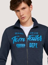 Sweatjacke mit Print - Männer - sky captain blue white melange Sweatjacke mit Print - Männer - sky captain blue white melange - 9 - TOM TAILOR