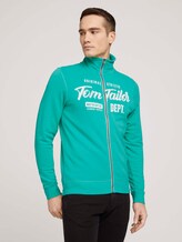 Sweatjacke mit Print - Männer - dusty aqua Sweatjacke mit Print - Männer - dusty aqua - 1 - TOM TAILOR