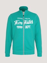 Sweatjacke mit Print - Männer - dusty aqua Sweatjacke mit Print - Männer - dusty aqua - 7 - TOM TAILOR