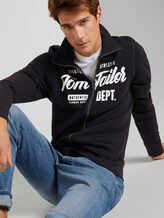 Sweatjacke mit Print - Männer - Black Sweatjacke mit Print - Männer - Black - 5 - TOM TAILOR