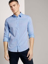 Fein gemustertes Hemd - Männer - light blue white structure Fein gemustertes Hemd - Männer - light blue white structure - 5 - TOM TAILOR