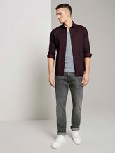 Fein gemustertes Hemd - Männer - burgundy black structure Fein gemustertes Hemd - Männer - burgundy black structure - 3 - TOM TAILOR