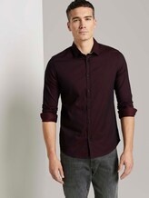 Fein gemustertes Hemd - Männer - burgundy black structure Fein gemustertes Hemd - Männer - burgundy black structure - 5 - TOM TAILOR