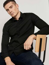 Fein gemustertes Hemd - Männer - Black Fein gemustertes Hemd - Männer - Black - 5 - TOM TAILOR