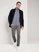 Gemustertes Hemd mit Brusttasche - Männer - blue tonal minimal design Gemustertes Hemd mit Brusttasche - Männer - blue tonal minimal design - 3 - TOM TAILOR