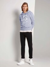 Hoodie mit Print - Männer - Light Stone Grey Melange Hoodie mit Print - Männer - Light Stone Grey Melange - 3 - TOM TAILOR Denim