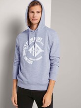 Hoodie mit Print - Männer - Light Stone Grey Melange Hoodie mit Print - Männer - Light Stone Grey Melange - 5 - TOM TAILOR Denim