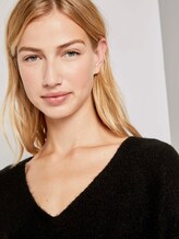 Langer Pullover mit V-Ausschnitt - Frauen - Deep Black Langer Pullover mit V-Ausschnitt - Frauen - Deep Black - 9 - TOM TAILOR Denim