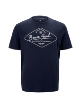 TOM TAILOR Herren T-Shirt mit Print, blau, Gr.5XL