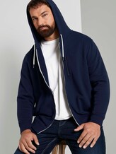 Weiche Sweat Kapuzenjacke - Männer - Dark Blue Weiche Sweat Kapuzenjacke - Männer - Dark Blue - 5 - Men Plus