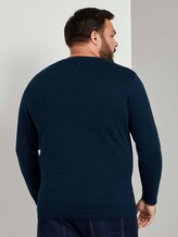 Strickpullover in Melange Optik - Männer - navy blue heather Strickpullover in Melange Optik - Männer - navy blue heather - 2 - Men Plus