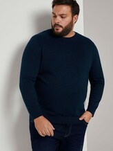 Strickpullover in Melange Optik - Männer - navy blue heather Strickpullover in Melange Optik - Männer - navy blue heather - 5 - Men Plus