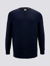 Strukturierter Pullover aus Baumwolle - Männer - Dark Blue Strukturierter Pullover aus Baumwolle - Männer - Dark Blue - 7 - Men Plus