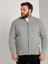 Strickjacke aus Baumwolle - Männer - Grey Heather Melange Strickjacke aus Baumwolle - Männer - Grey Heather Melange - 1 - Men Plus
