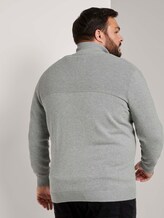 Strickjacke aus Baumwolle - Männer - Grey Heather Melange Strickjacke aus Baumwolle - Männer - Grey Heather Melange - 2 - Men Plus