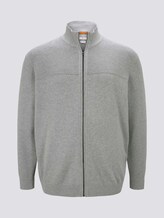 Strickjacke aus Baumwolle - Männer - Grey Heather Melange Strickjacke aus Baumwolle - Männer - Grey Heather Melange - 7 - Men Plus