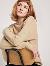 Pullover in Ottoman Struktur - Frauen - warm sand melange Pullover in Ottoman Struktur - Frauen - warm sand melange - 9 - TOM TAILOR