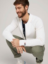Bomberjacke aus Strick - Männer - Off White Bomberjacke aus Strick - Männer - Off White - 5 - TOM TAILOR