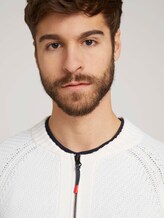 Bomberjacke aus Strick - Männer - Off White Bomberjacke aus Strick - Männer - Off White - 9 - TOM TAILOR