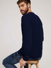 Bomberjacke aus Strick - Männer - Sky Captain Blue Bomberjacke aus Strick - Männer - Sky Captain Blue - 5 - TOM TAILOR