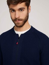 Bomberjacke aus Strick - Männer - Sky Captain Blue Bomberjacke aus Strick - Männer - Sky Captain Blue - 9 - TOM TAILOR