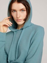 Basic Hoodie mit Nahtdetail - Frauen - Mineral Stone Blue Basic Hoodie mit Nahtdetail - Frauen - Mineral Stone Blue - 9 - TOM TAILOR Denim