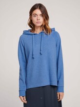 Basic Hoodie mit Nahtdetail - Frauen - mid blue Basic Hoodie mit Nahtdetail - Frauen - mid blue - 1 - TOM TAILOR Denim