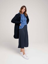 Basic Hoodie mit Nahtdetail - Frauen - mid blue Basic Hoodie mit Nahtdetail - Frauen - mid blue - 3 - TOM TAILOR Denim