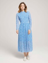 Midikleid mit Blumenmuster - Frauen - mid blue flower print Midikleid mit Blumenmuster - Frauen - mid blue flower print - 1 - TOM TAILOR Denim
