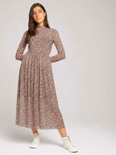 Midikleid mit Blumenmuster - Frauen - amber brown flower print Midikleid mit Blumenmuster - Frauen - amber brown flower print - 3 - TOM TAILOR Denim