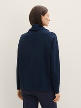 Strukturiertes Sweatshirt mit Rollkragen - Frauen - Sky Captain Blue Strukturiertes Sweatshirt mit Rollkragen - Frauen - Sky Captain Blue - 2 - TOM TAILOR