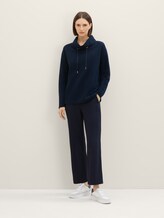 Strukturiertes Sweatshirt mit Rollkragen - Frauen - Sky Captain Blue Strukturiertes Sweatshirt mit Rollkragen - Frauen - Sky Captain Blue - 3 - TOM TAILOR