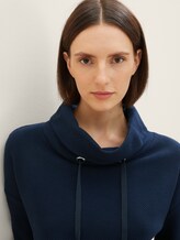 Strukturiertes Sweatshirt mit Rollkragen - Frauen - Sky Captain Blue Strukturiertes Sweatshirt mit Rollkragen - Frauen - Sky Captain Blue - 9 - TOM TAILOR