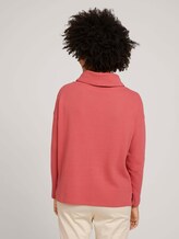 Strukturiertes Sweatshirt mit Rollkragen - Frauen - cozy pink Strukturiertes Sweatshirt mit Rollkragen - Frauen - cozy pink - 2 - TOM TAILOR