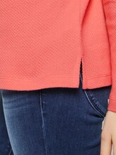Sweatshirt met rolkraag en textuur - Vrouwen - strong peach tone Sweatshirt met rolkraag en textuur - Vrouwen - strong peach tone - 10 - TOM TAILOR