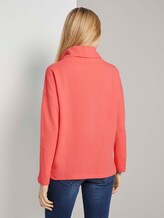 Sweatshirt met rolkraag en textuur - Vrouwen - strong peach tone Sweatshirt met rolkraag en textuur - Vrouwen - strong peach tone - 2 - TOM TAILOR