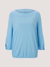 Gestreiftes Shirt mit Bio-Baumwolle - Frauen - blue white thin stripe Gestreiftes Shirt mit Bio-Baumwolle - Frauen - blue white thin stripe - 7 - TOM TAILOR