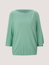Gestreiftes Shirt mit Bio-Baumwolle - Frauen - green white thin stripe Gestreiftes Shirt mit Bio-Baumwolle - Frauen - green white thin stripe - 7 - TOM TAILOR
