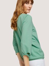 Gestreiftes Shirt mit Bio-Baumwolle - Frauen - green white thin stripe Gestreiftes Shirt mit Bio-Baumwolle - Frauen - green white thin stripe - 9 - TOM TAILOR