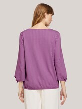 gestreiftes T-Shirt mit Bio-Baumwolle - Frauen - lilac white thin stripe gestreiftes T-Shirt mit Bio-Baumwolle - Frauen - lilac white thin stripe - 2 - TOM TAILOR