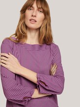 gestreiftes T-Shirt mit Bio-Baumwolle - Frauen - lilac white thin stripe gestreiftes T-Shirt mit Bio-Baumwolle - Frauen - lilac white thin stripe - 9 - TOM TAILOR